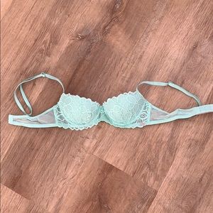 Mint lace PINK push up bra